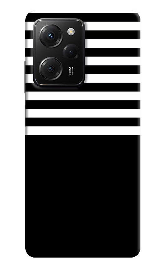 Black and White Print Poco X5 Pro 5G Hard Case Back Cover by Casekaro