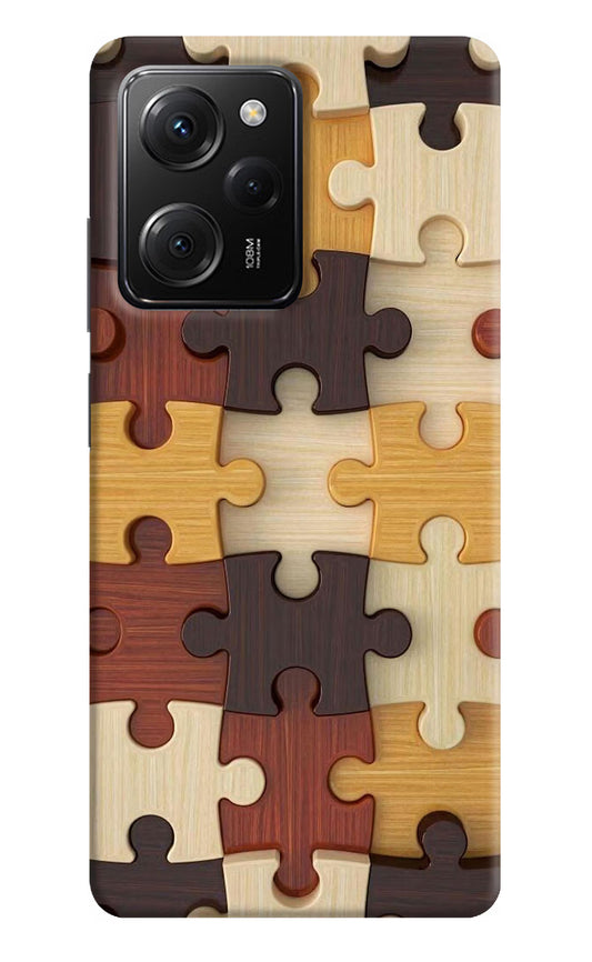 Wooden Puzzle Poco X5 Pro 5G Hard Case Back Cover by Casekaro
