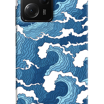 Blue Waves Poco X5 Pro 5G Hard Case Back Cover by Casekaro