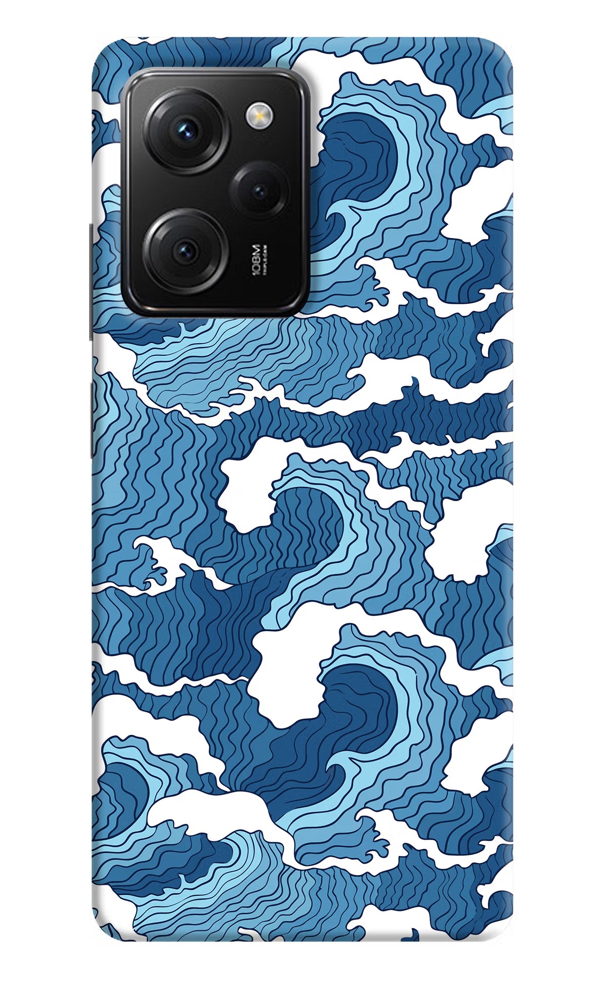 Blue Waves Poco X5 Pro 5G Hard Case Back Cover by Casekaro