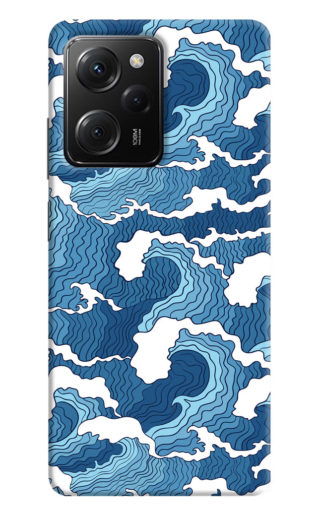 Blue Waves Poco X5 Pro 5G Hard Case Back Cover by Casekaro