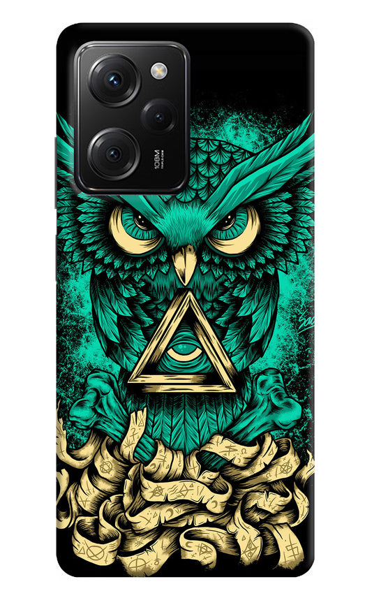 Green Owl Poco X5 Pro 5G Hard Case Back Cover by Casekaro