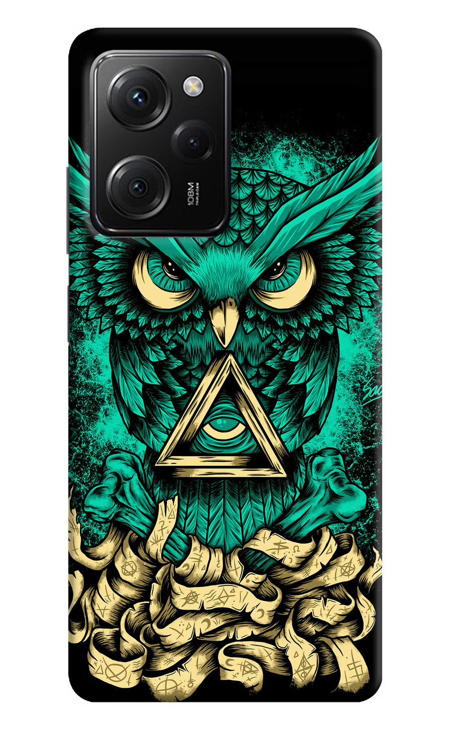 Green Owl Poco X5 Pro 5G Back Cover, Hard case