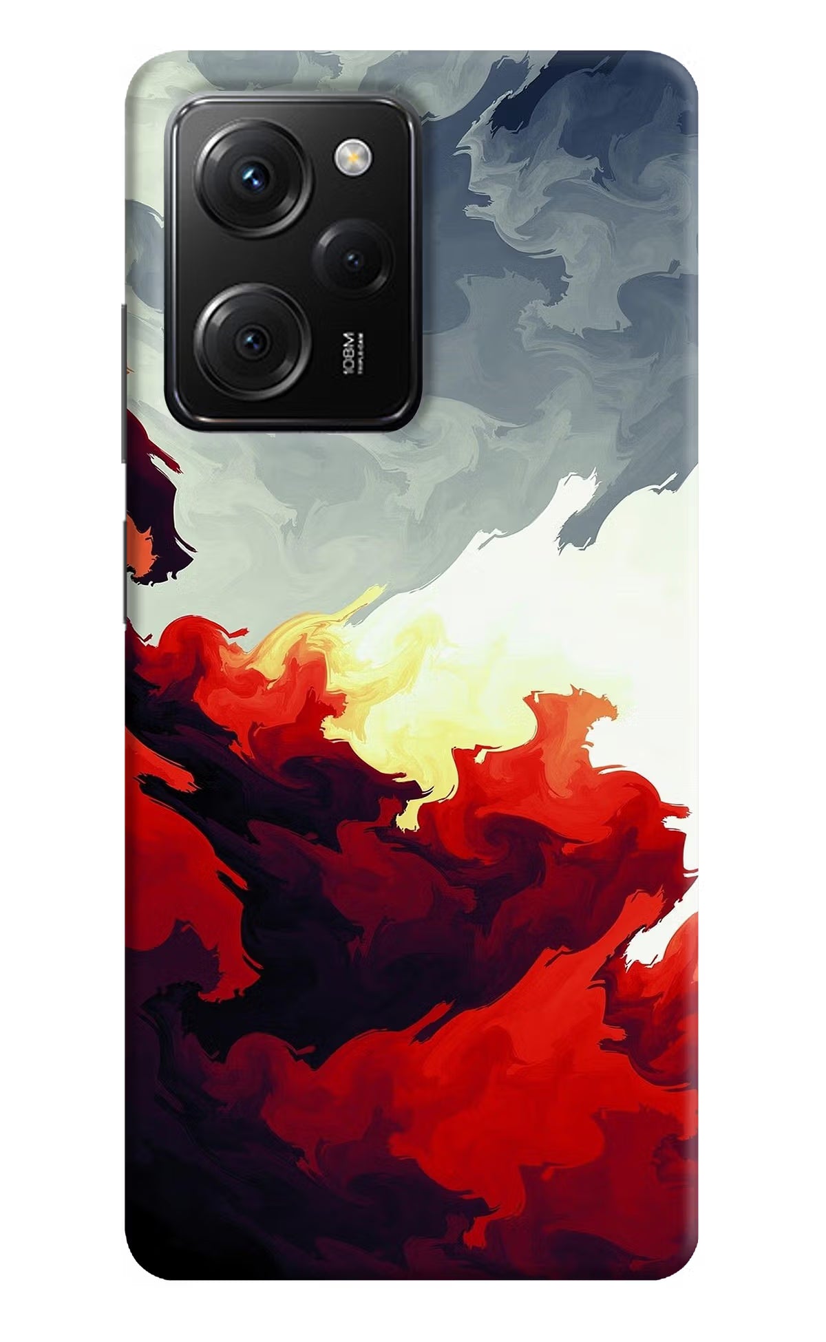 Fire Cloud Poco X5 Pro 5G Hard Case Back Cover by Casekaro