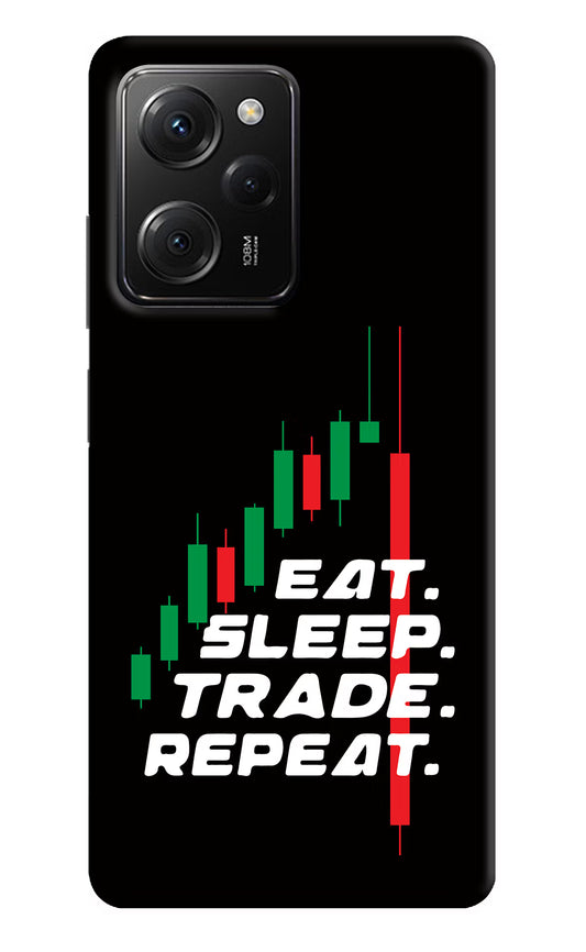 Eat Sleep Trade Repeat Poco X5 Pro 5G Hard Case Back Cover by Casekaro