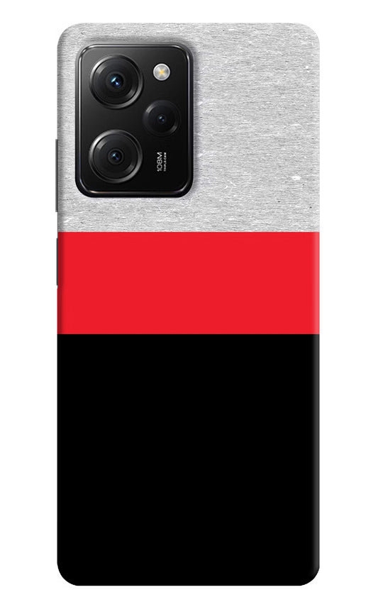 Tri Color Pattern Poco X5 Pro 5G Hard Case Back Cover by Casekaro