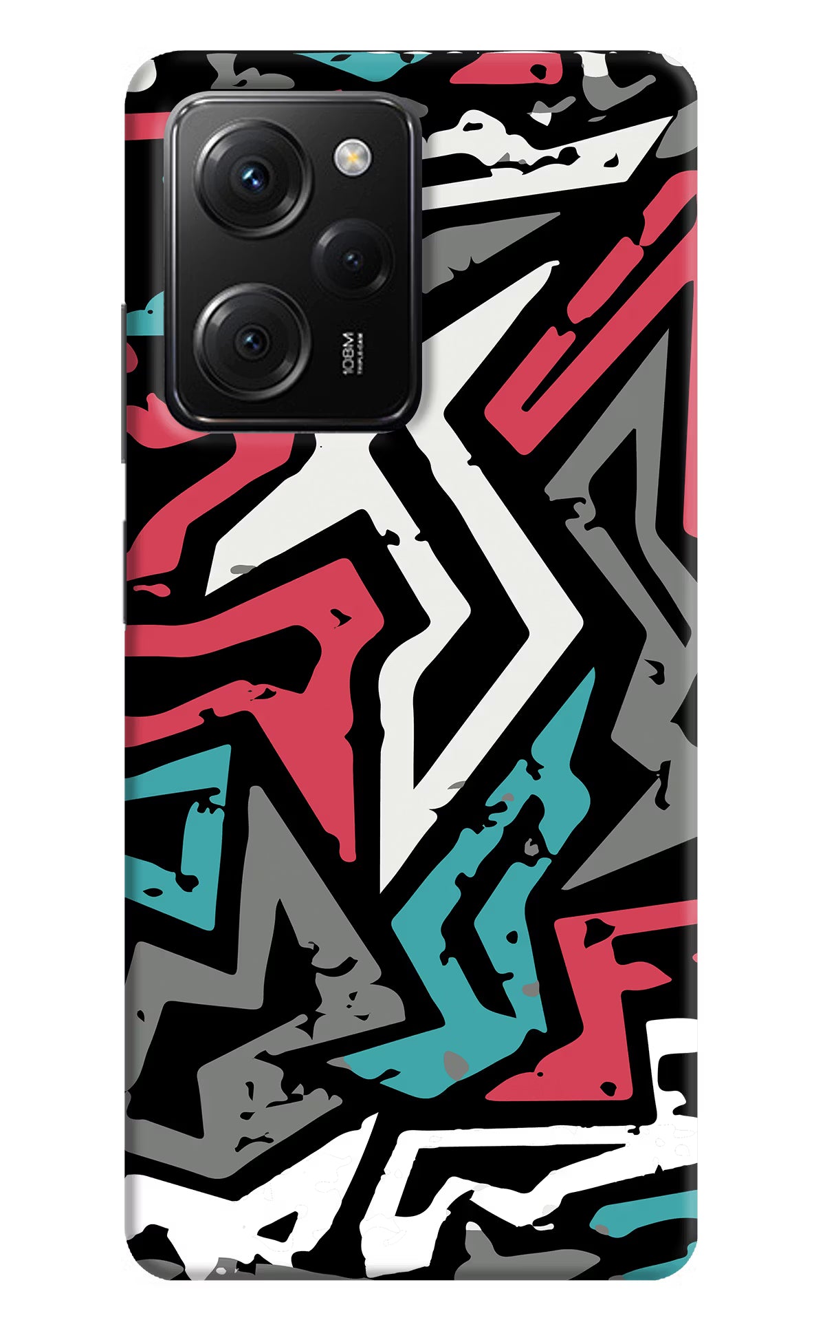 Geometric Graffiti Poco X5 Pro 5G Hard Case Back Cover by Casekaro