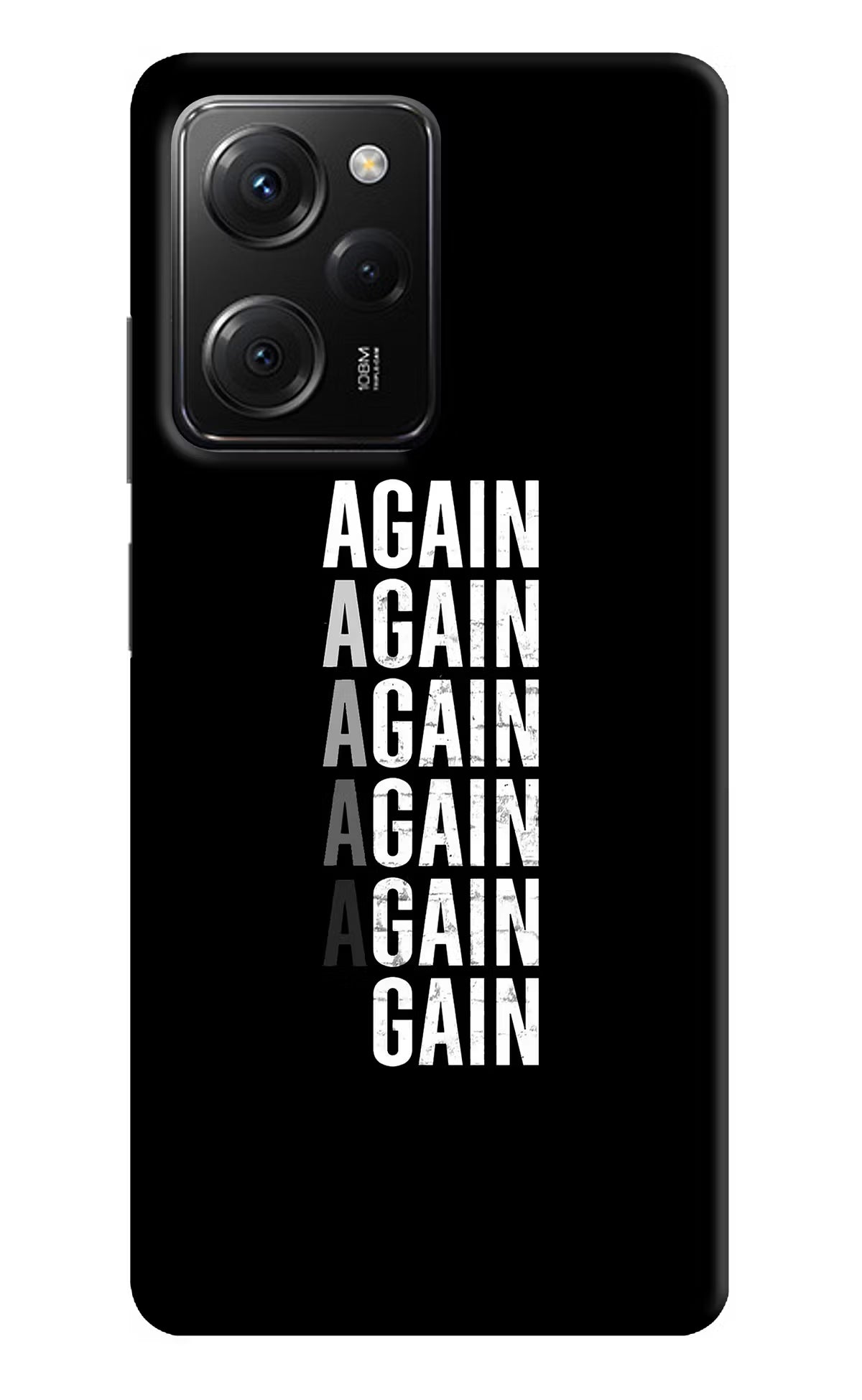 Again Again Gain Poco X5 Pro 5G Hard Case Back Cover by Casekaro