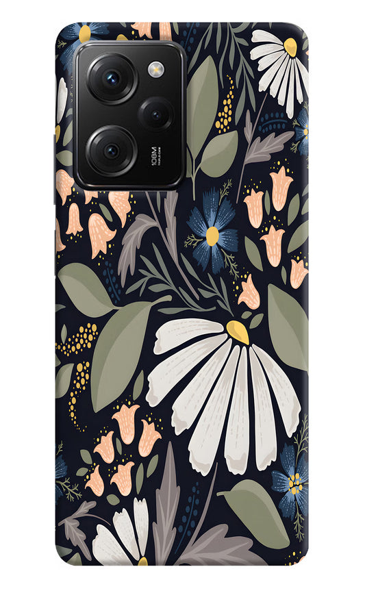 Flowers Art Poco X5 Pro 5G Hard Case Back Cover by Casekaro
