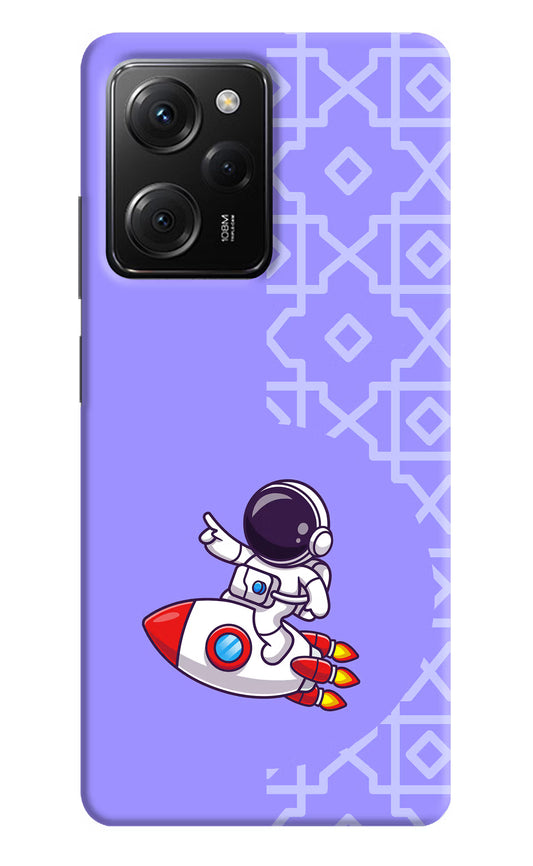 Cute Astronaut Poco X5 Pro 5G Hard Case Back Cover by Casekaro