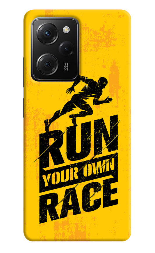 Run Your Own Race Poco X5 Pro 5G Hard Case Back Cover by Casekaro