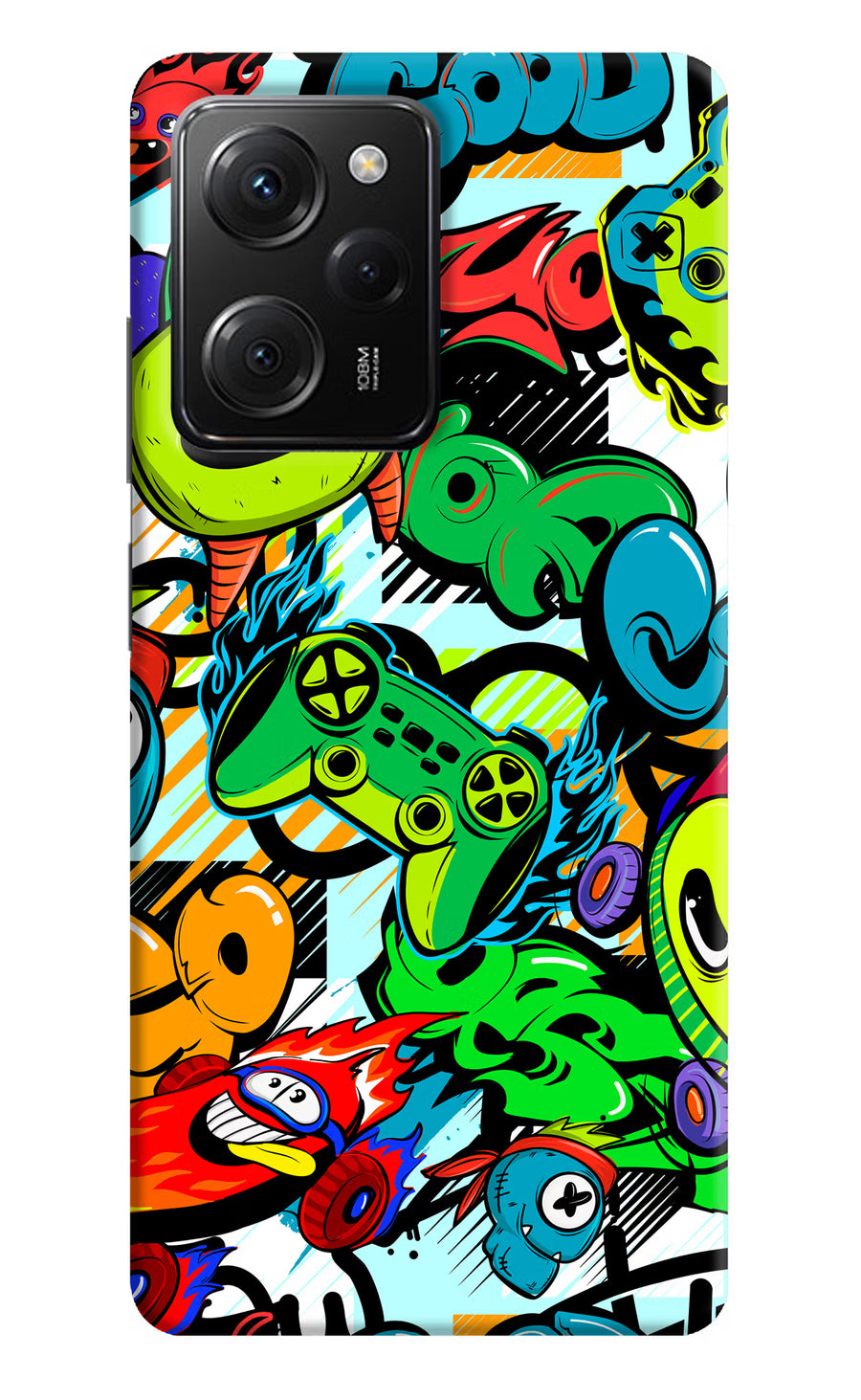 Game Doodle Poco X5 Pro 5G Back Cover, Hard case