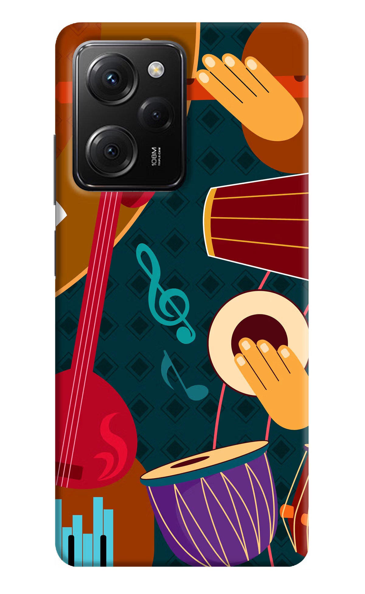 Music Instrument Poco X5 Pro 5G Hard Case Back Cover by Casekaro