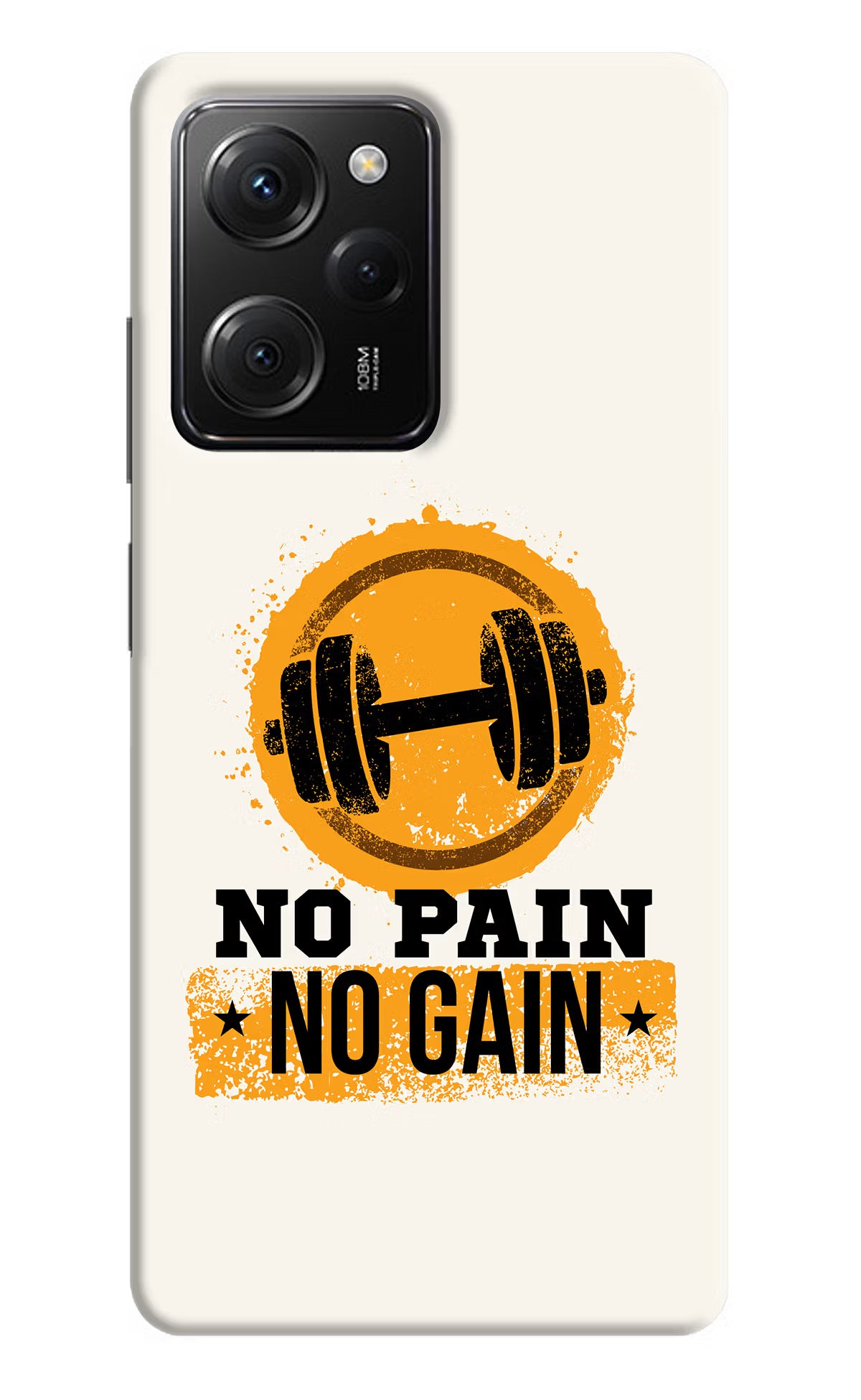 No Pain No Gain Poco X5 Pro 5G Hard Case Back Cover by Casekaro