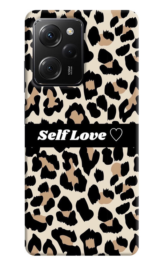 Leopard Print Self Love Poco X5 Pro 5G Hard Case Back Cover by Casekaro