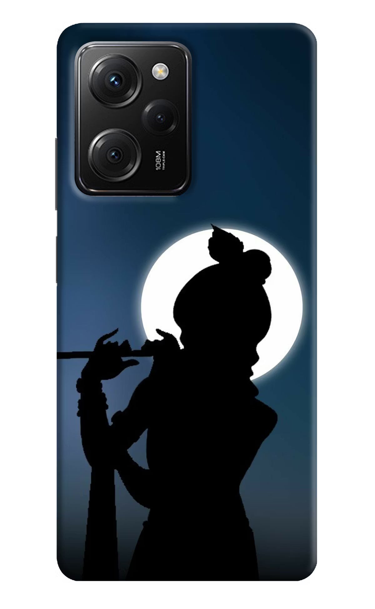Shri Krishna Silhouette Poco X5 Pro 5G Hard Case Back Cover by Casekaro