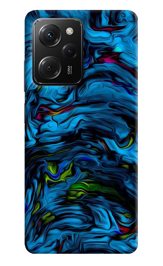 Dark Blue Abstract Poco X5 Pro 5G Hard Case Back Cover by Casekaro