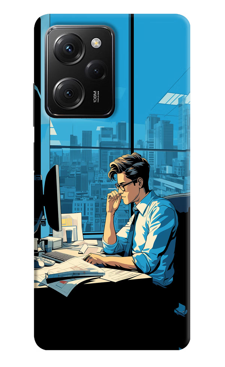 Focused Hustler (AI Generated) Poco X5 Pro 5G Back Cover, Hard case