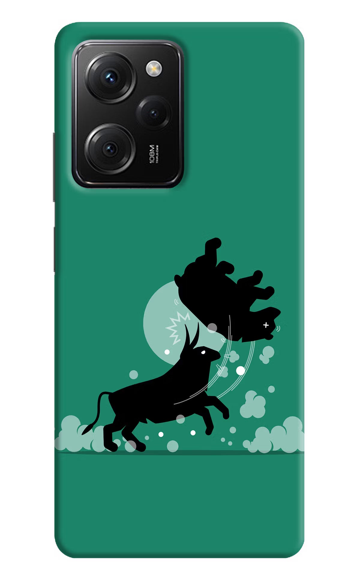 Bull Conqueror Poco X5 Pro 5G Hard Case Back Cover by Casekaro