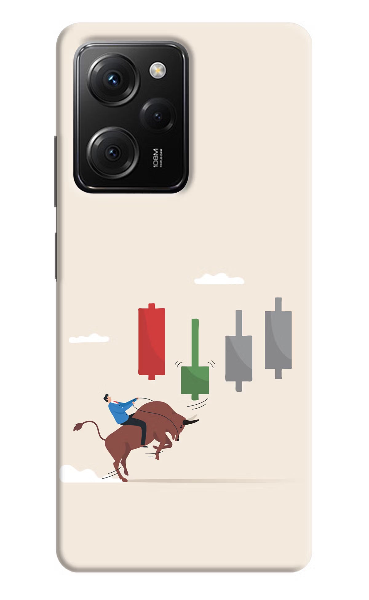 Bull Trading Momentum Poco X5 Pro 5G Hard Case Back Cover by Casekaro