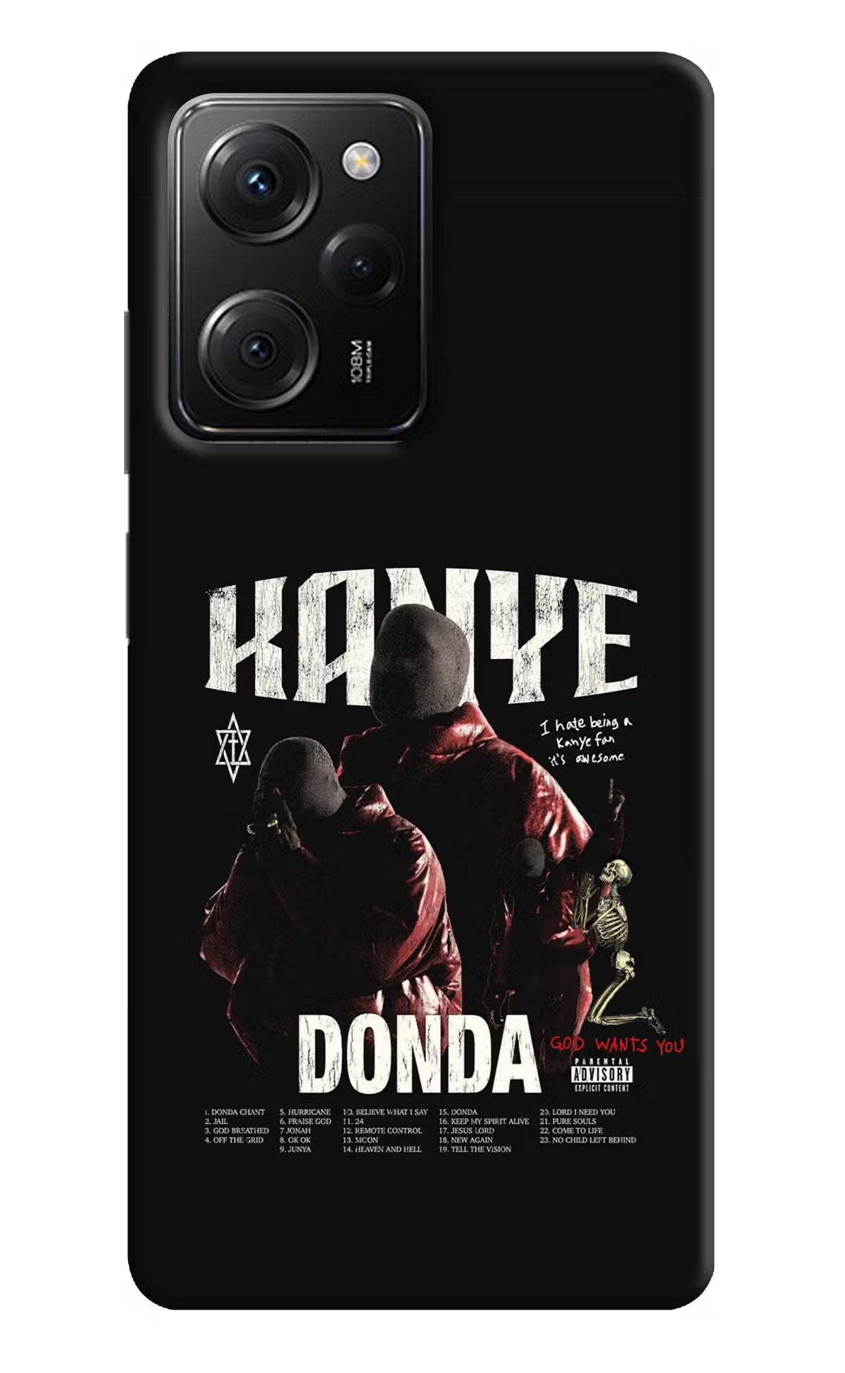 Donda Kanye West Poco X5 Pro 5G Hard Case Back Cover by Casekaro