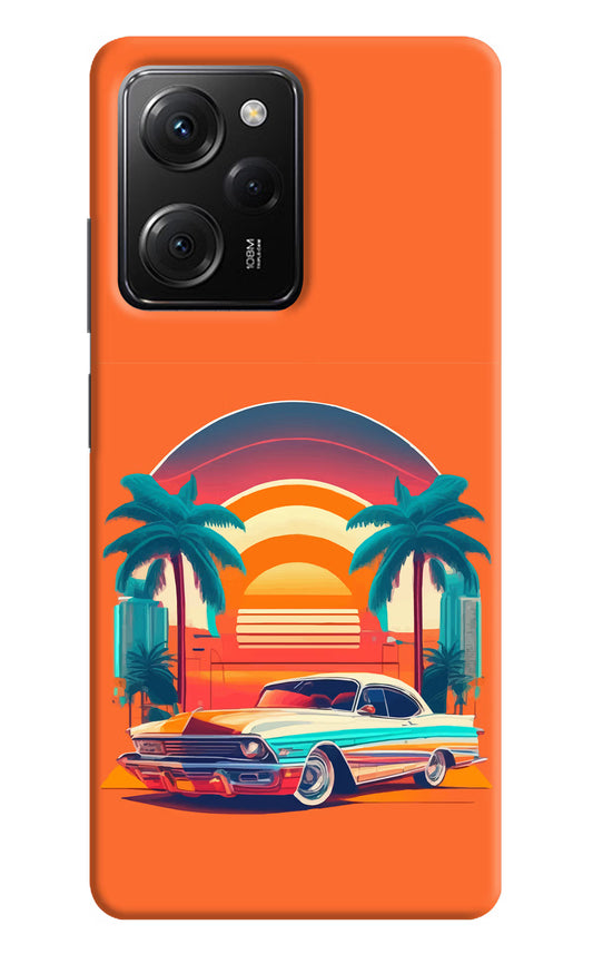 Palm Drive 80s Poco X5 Pro 5G Hard Case Back Cover by Casekaro