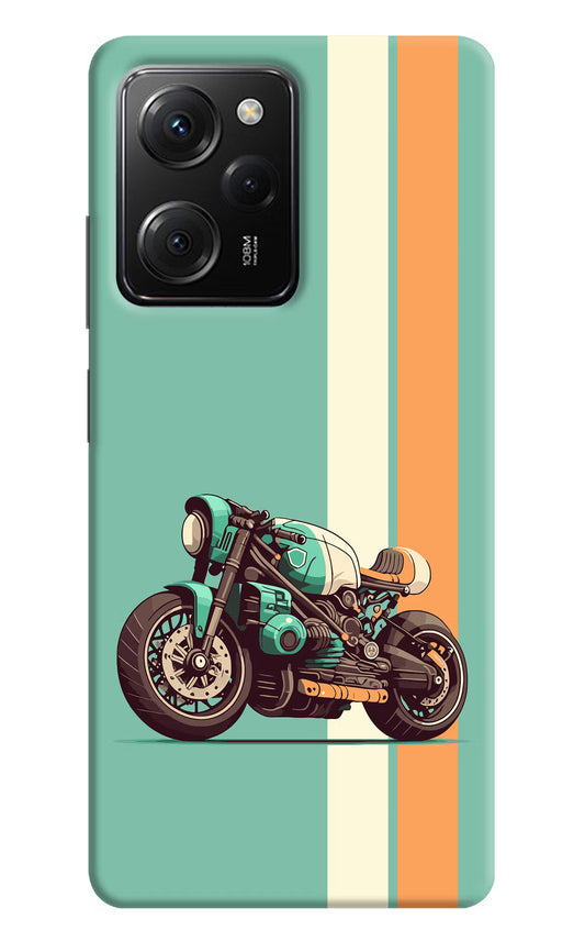 Striped Moto Drift Poco X5 Pro 5G Hard Case Back Cover by Casekaro