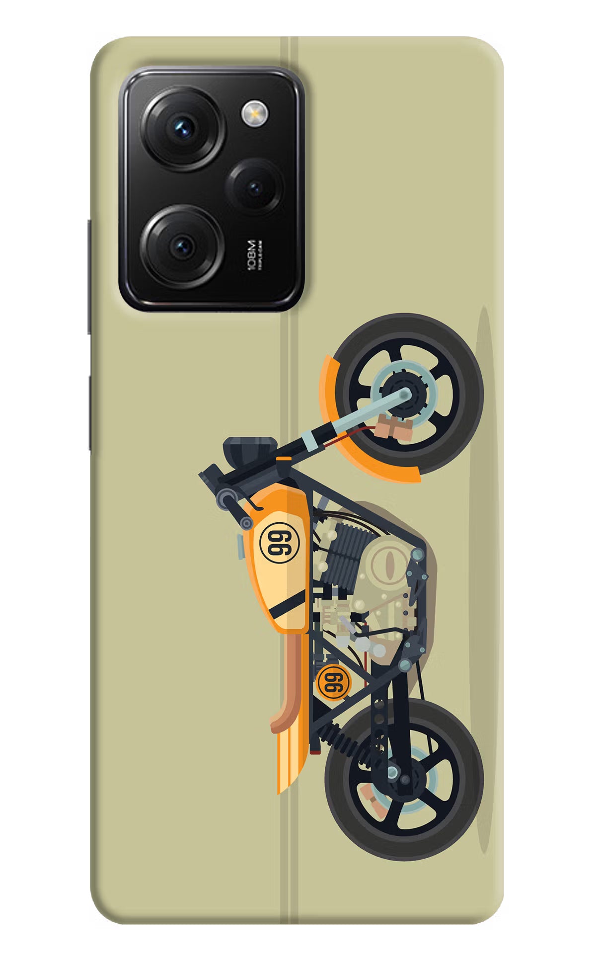 Vertical Speedster Poco X5 Pro 5G Hard Case Back Cover by Casekaro