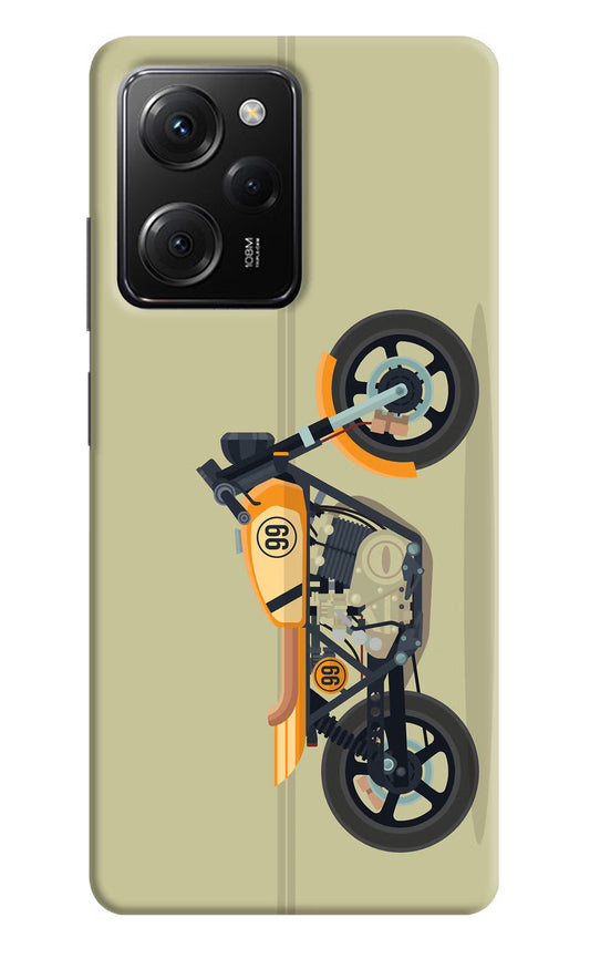 Vertical Speedster Poco X5 Pro 5G Hard Case Back Cover by Casekaro