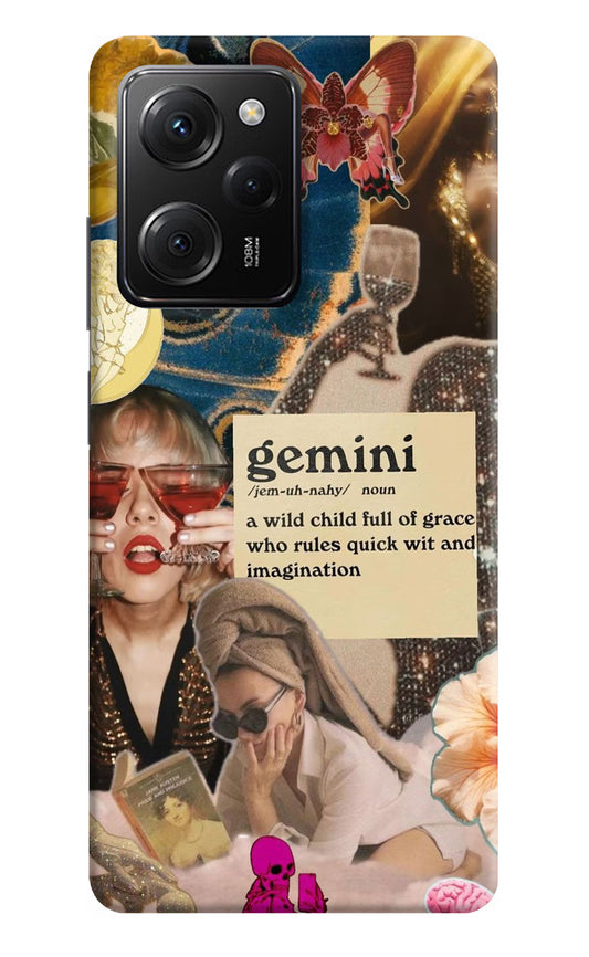 Gemini Zodiac Poco X5 Pro 5G Hard Case Back Cover by Casekaro
