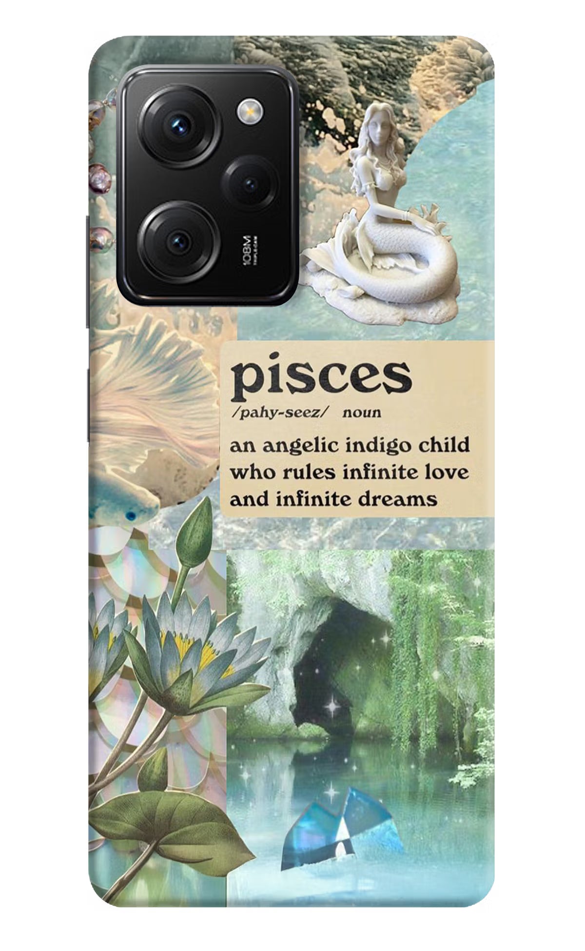 Pisces Zodiac Poco X5 Pro 5G Hard Case Back Cover by Casekaro