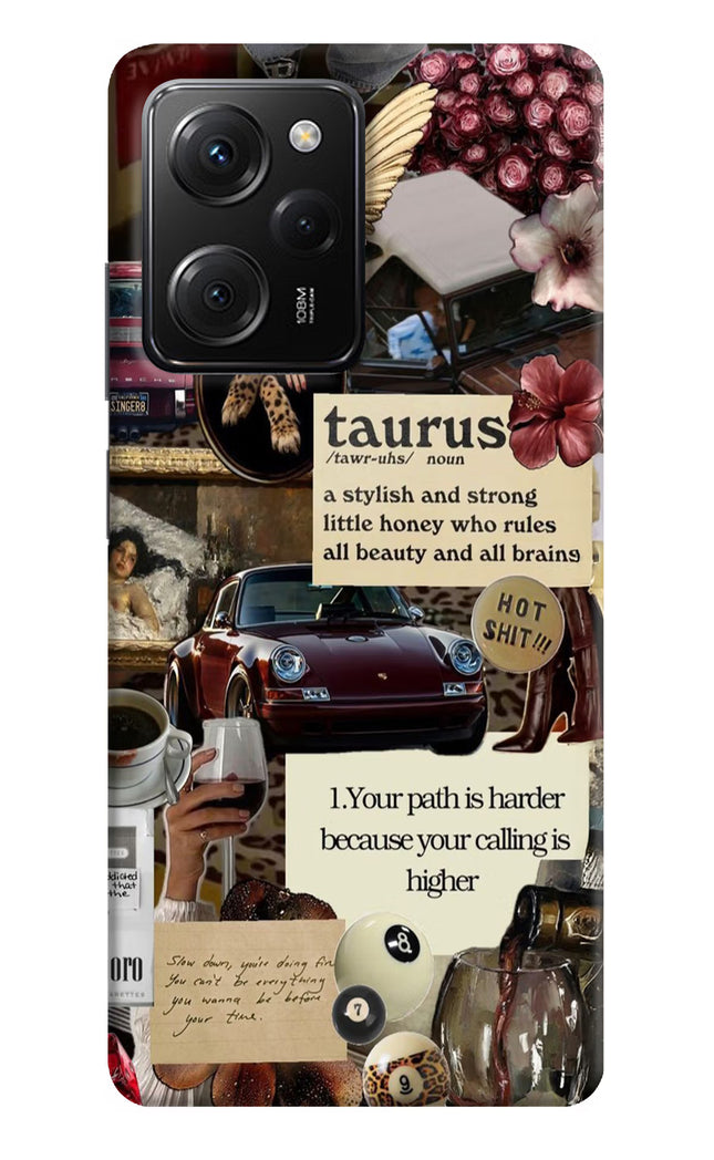 Taurus Zodiac Poco X5 Pro 5G Hard Case Back Cover by Casekaro