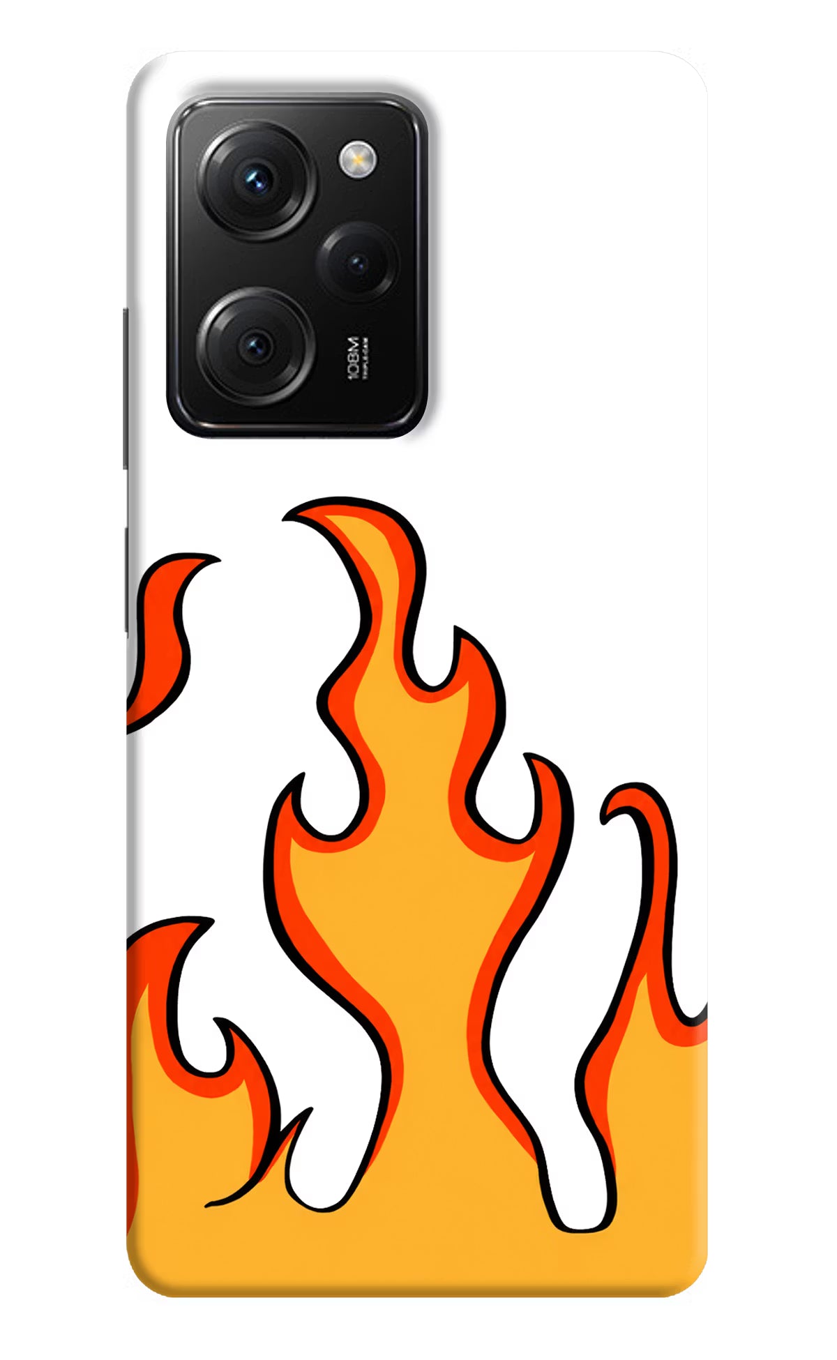 Fired Up – White Poco X5 Pro 5G Hard Case Back Cover by Casekaro