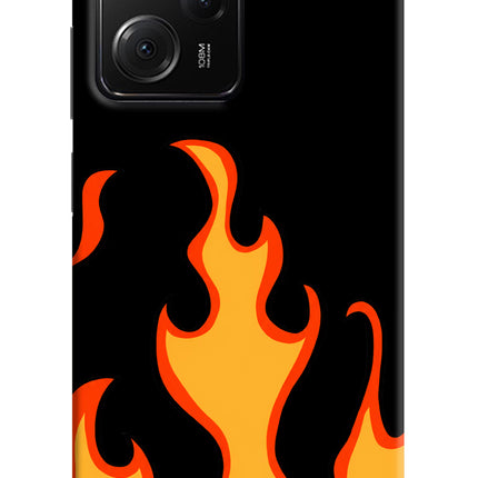 Fired Up – Black Poco X5 Pro 5G Hard Case Back Cover by Casekaro