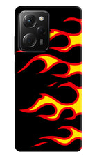 Side Sweep Flames Poco X5 Pro 5G Hard Case Back Cover by Casekaro