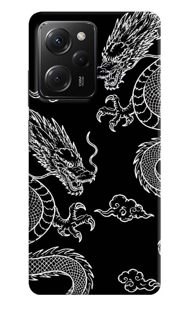 Twin Dragons Poco X5 Pro 5G Hard Case Back Cover by Casekaro