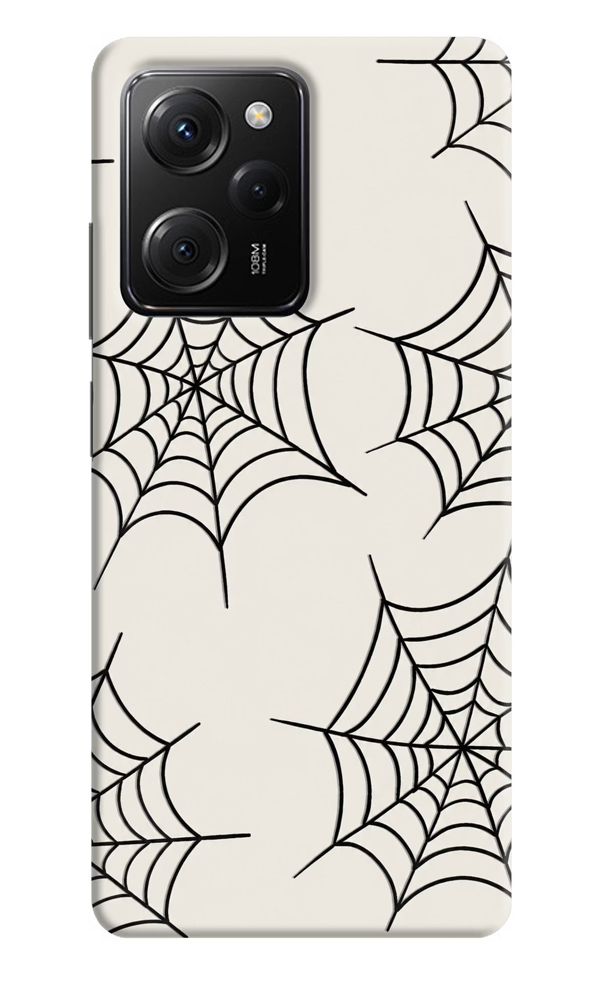 Spider Web Poco X5 Pro 5G Hard Case Back Cover by Casekaro