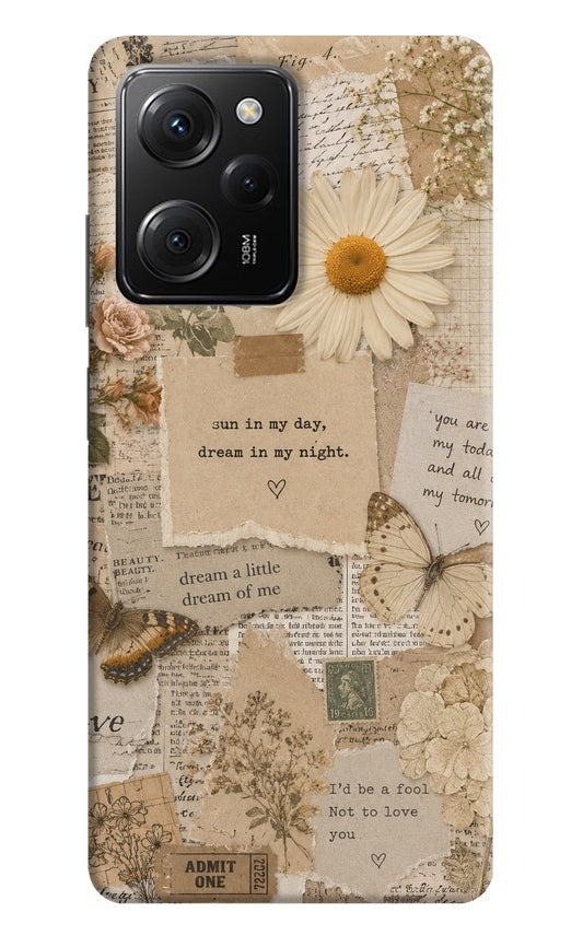 Vintage case Poco X5 Pro 5G Hard Case Back Cover by Casekaro