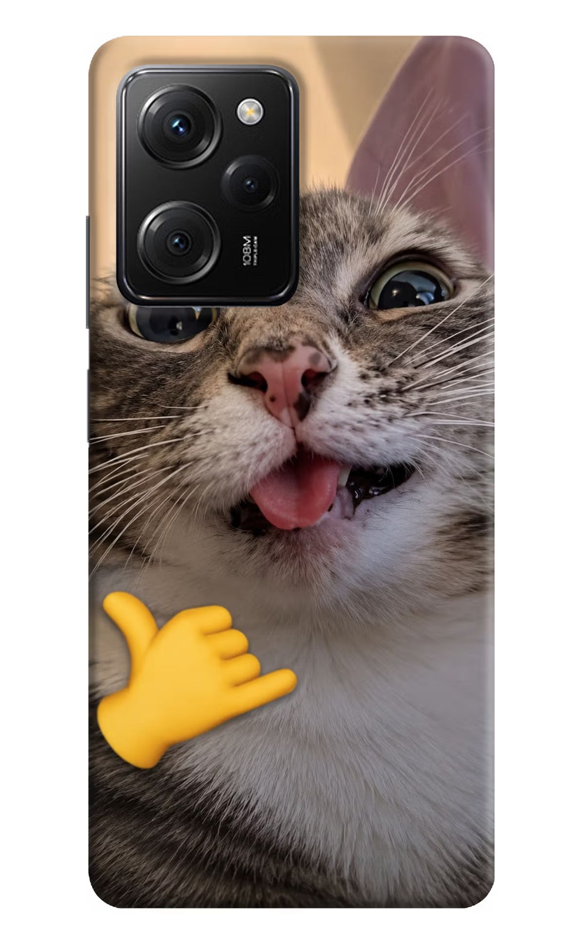 Silly Cat Call Poco X5 Pro 5G Hard Case Back Cover by Casekaro