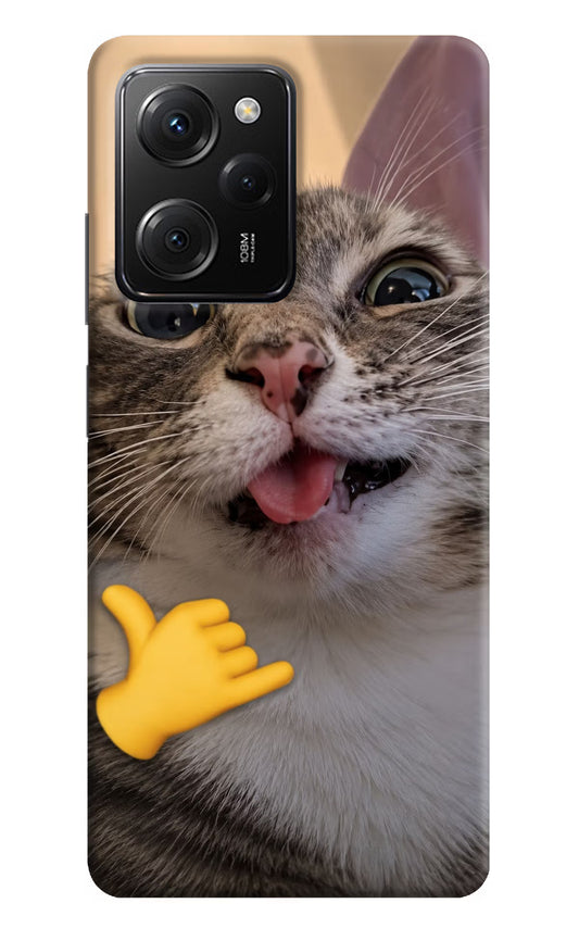 Silly Cat Call Poco X5 Pro 5G Hard Case Back Cover by Casekaro