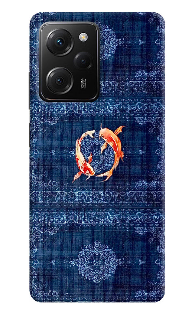 Koi Blue Poco X5 Pro 5G Hard Case Back Cover by Casekaro