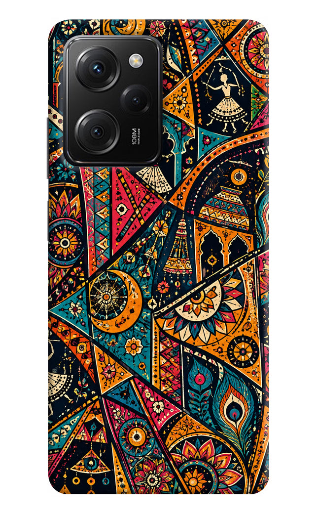Folk Print Poco X5 Pro 5G Hard Case Back Cover by Casekaro
