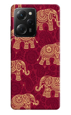 Maroon Elephant Poco X5 Pro 5G Hard Case Back Cover by Casekaro