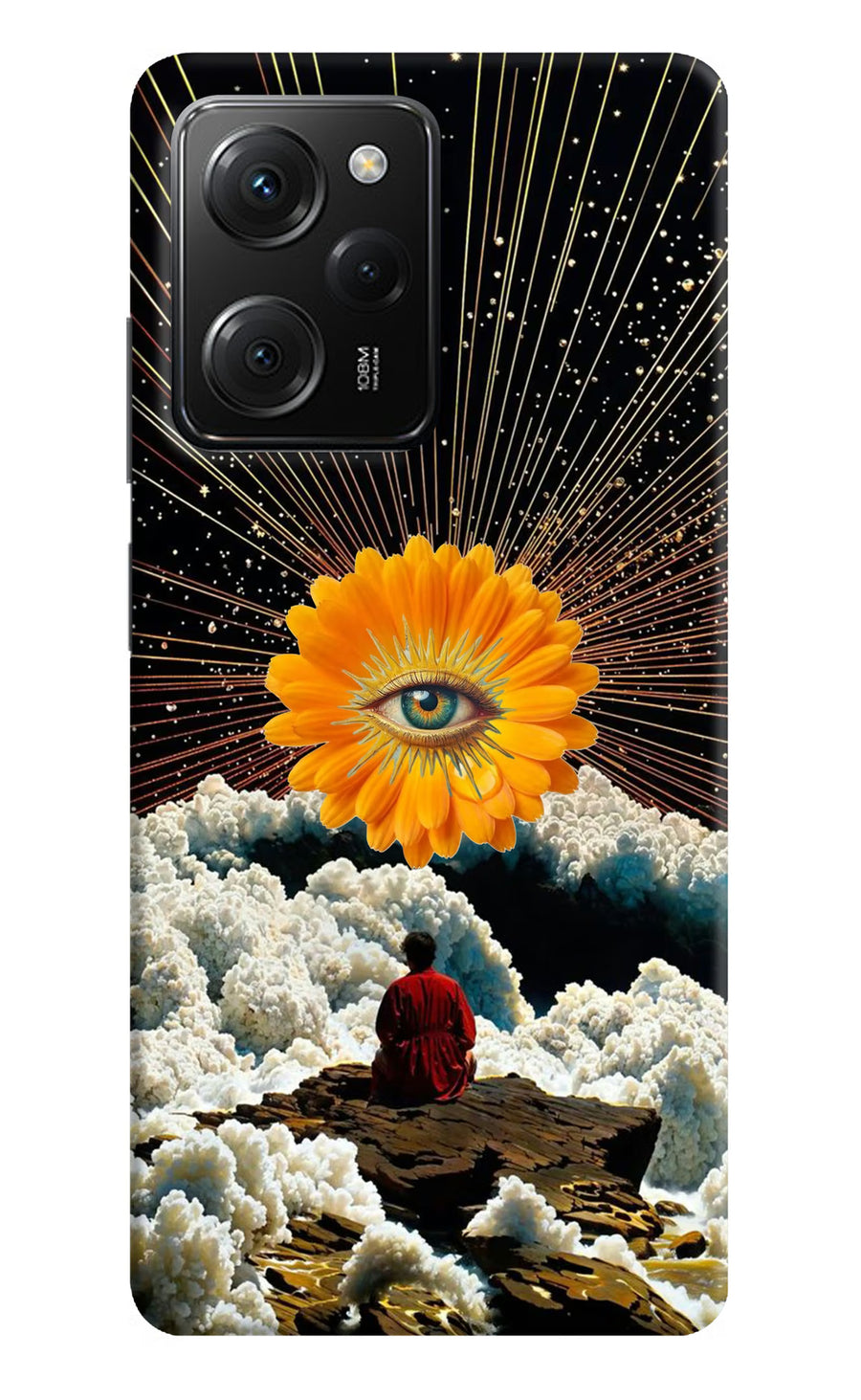 Cosmic Flower Poco X5 Pro 5G Back Cover, Hard case