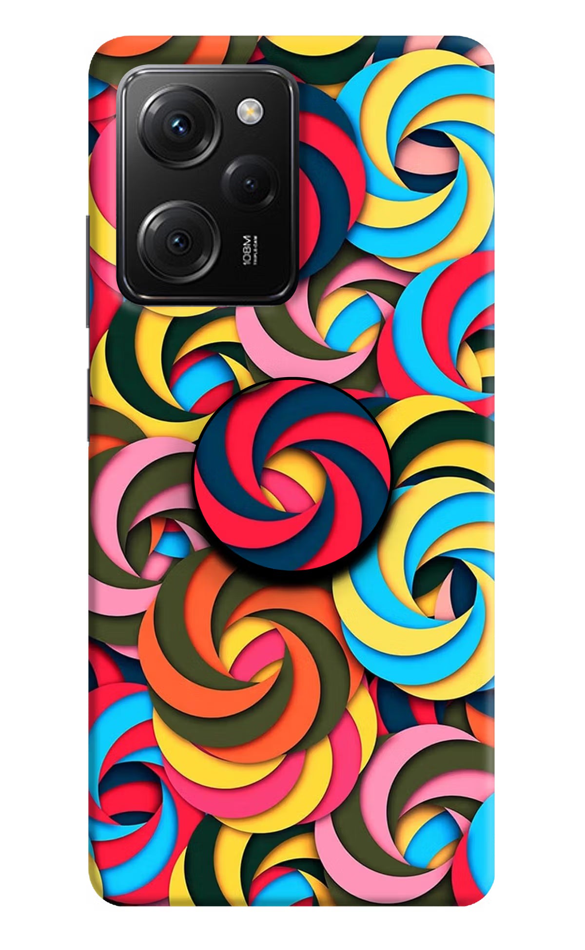 Spiral Pattern Poco X5 Pro 5G Pop Case by Casekaro