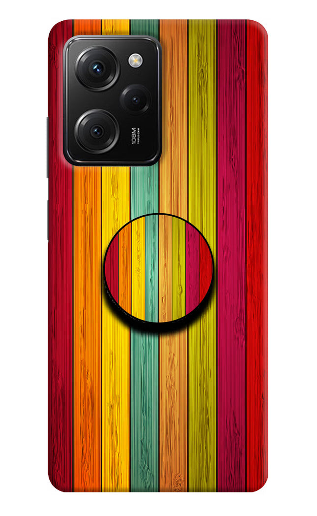 Multicolor Wooden Poco X5 Pro 5G Pop Case by Casekaro