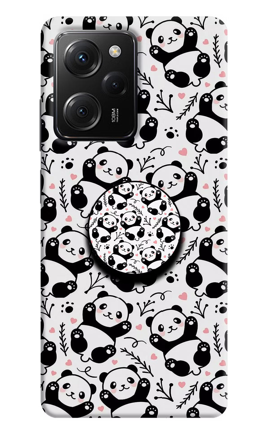 Cute Panda Poco X5 Pro 5G Pop Case, Hard case