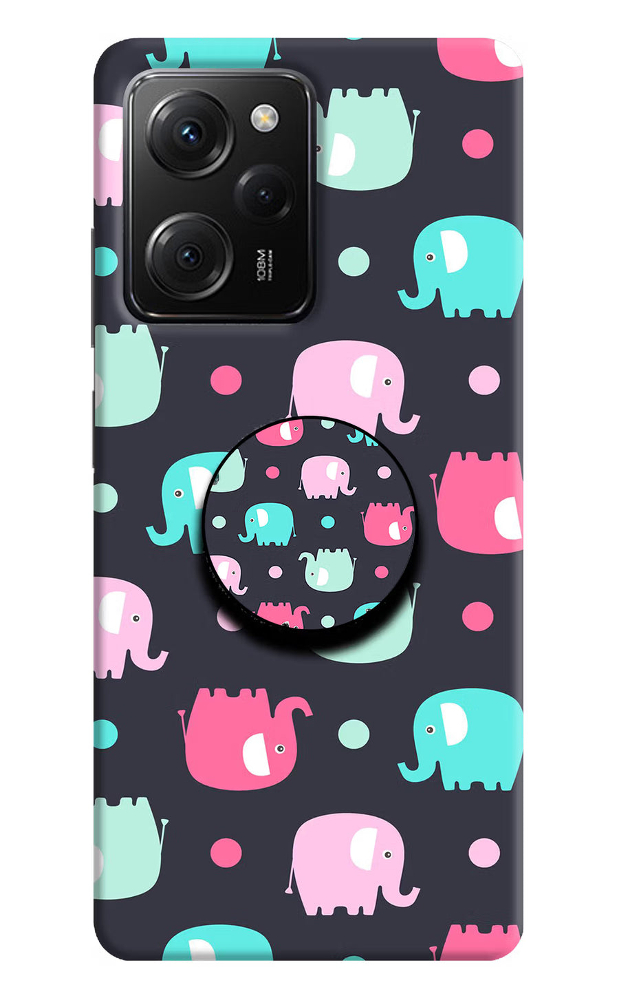 Baby Elephants Poco X5 Pro 5G Pop Case, Hard case