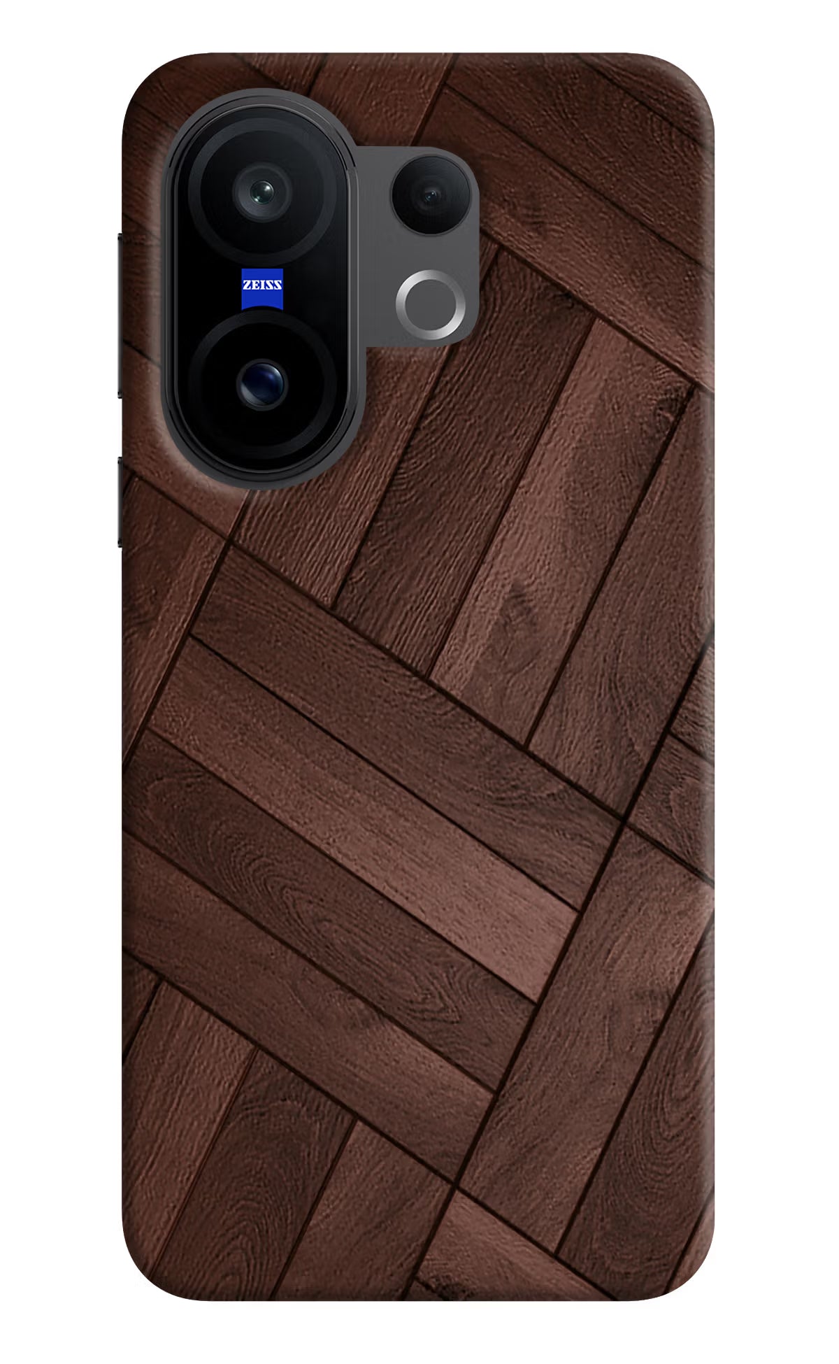 Wooden Texture Design Vivo X200 FE Hard Case Back Cover by Casekaro
