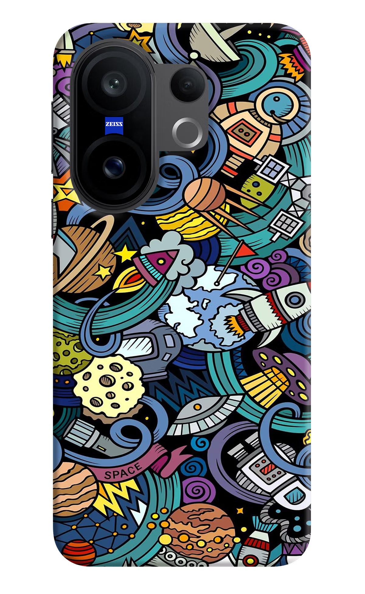 Space Abstract Vivo X200 FE Hard Case Back Cover by Casekaro